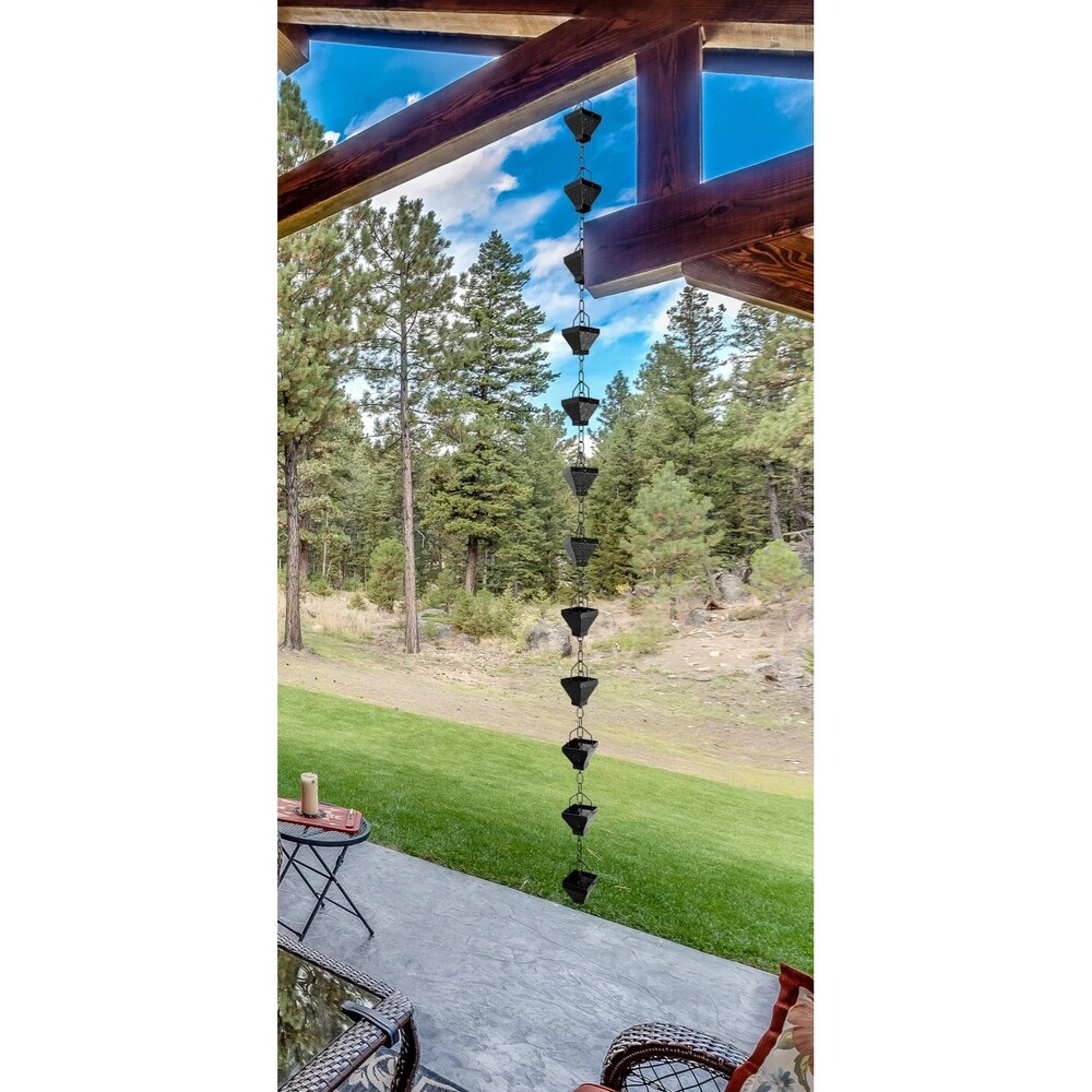 U-nitt Rain Chain Water Collection for Gutters  Rainwater   Diverter  8.5 FT NEW - Picture 4 of 5